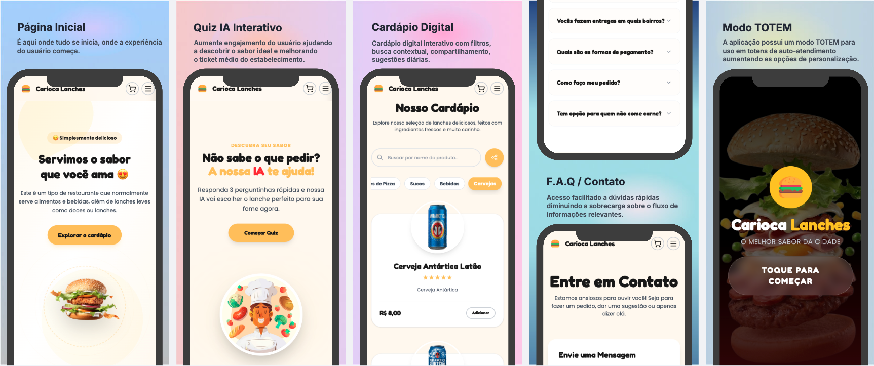 Carioca Lanches - Visão Mobile